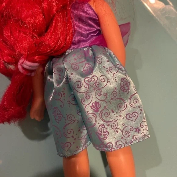 strapless open back dress Mattel Disney Princess Ariel Fashion Doll in Signature Pink Dress and   Rainbow Toys